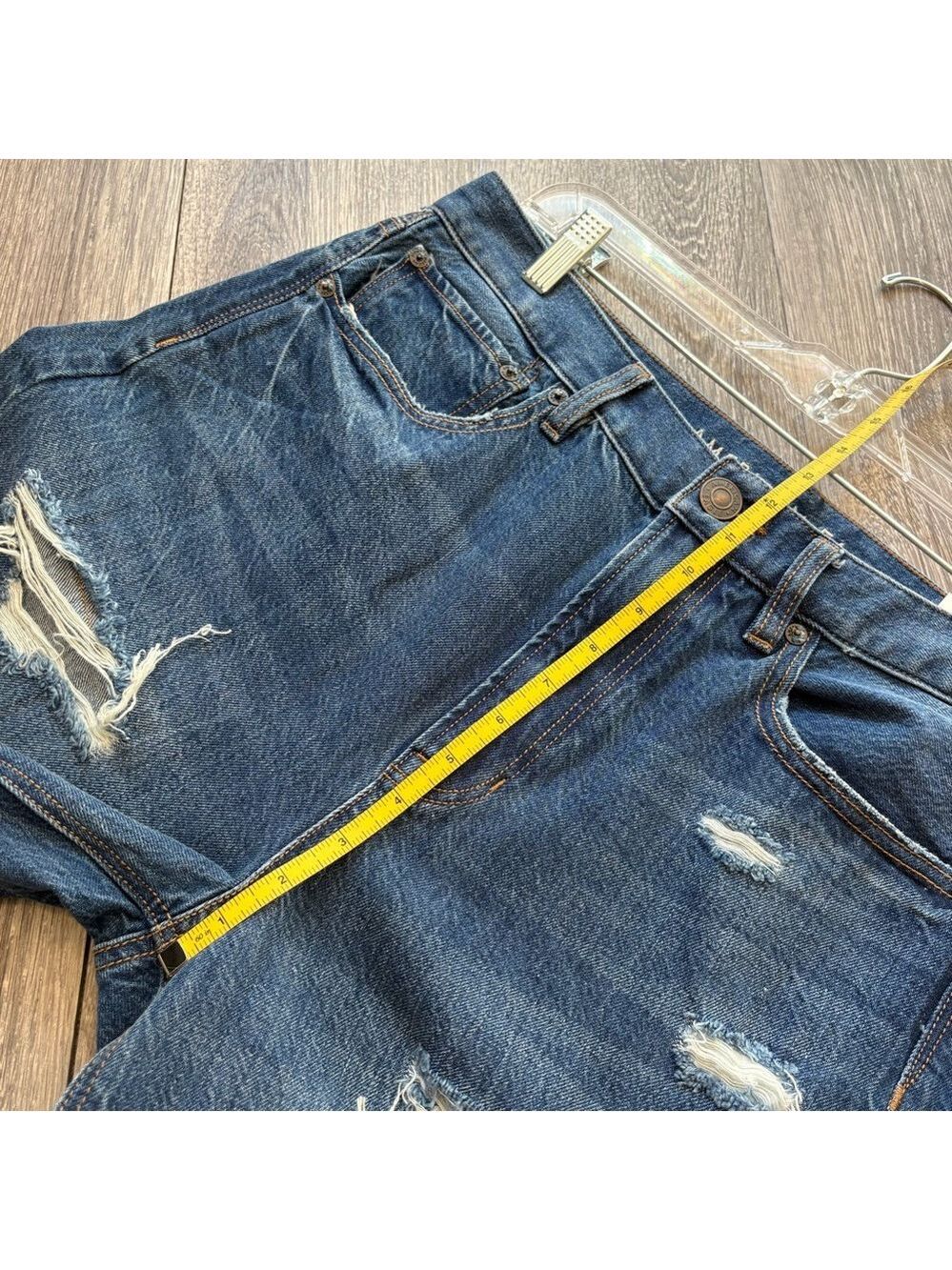 American Eagle Outfitters Classic 90’s Deep End Comfort Stretch Blue Denim Jeans - Picture 6 of 7